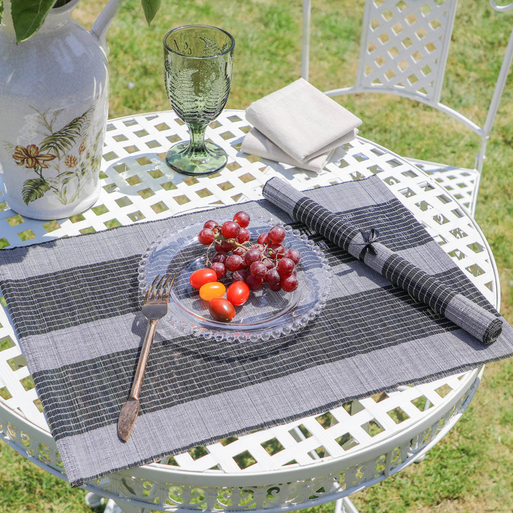 Contemporary Black Bamboo Placemats By Dibor