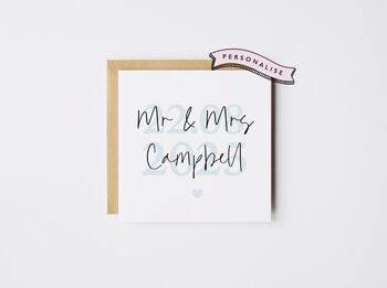 Personalised Wedding Card / Couple To Be Vanilla Card *Colour Options, 5 of 6