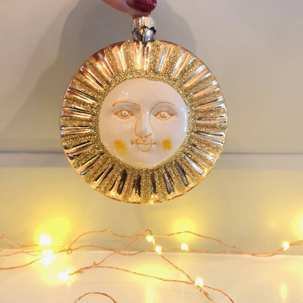 Christmas Glass Sun Bauble By Pink Pineapple Home & Gifts