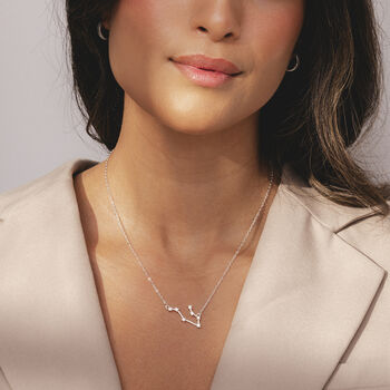 Pisces Silver Zodiac Constellation Necklace, 3 of 3