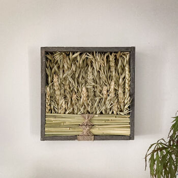 Natural Dried Oat And Wheat Wall Art Frame, 6 of 6