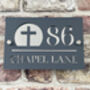 Personalised Cross House Sign Acrylic, thumbnail 5 of 6