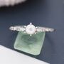 Genuine Freshwater Pearl And Cz Ring Sterling Silver, thumbnail 6 of 11