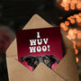 Wuv Woo Happy Black Labrador Retriever Dog Love Valentine's Card, thumbnail 3 of 6