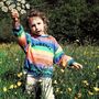 Personalised Bright Rainbow Kids Slouch Jumper, thumbnail 4 of 7