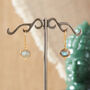 Grey Labradorite Oval Gold And Silver Drop Earrings, thumbnail 9 of 12