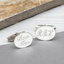 Personalised Sterling Silver Wedding Cufflinks, thumbnail 1 of 4