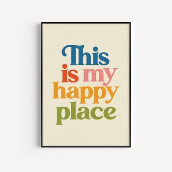This Is My Happy Place Multicolour Print, 2 of 2