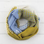 Triangle Knitted Circle Scarf In Piccalilli, thumbnail 2 of 6