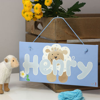 Personalised Farm Sheep Canvas Sign, 4 of 11