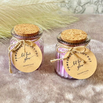 Pomegranate Scent Soy Wax Pot Candle Set Of Two, 2 of 7