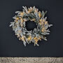 Oversized Pre Lit Frosted Pine Wreath, thumbnail 1 of 3