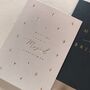 Blush, Navy And White Luxury Gold Foil Christmas Cards, thumbnail 5 of 7