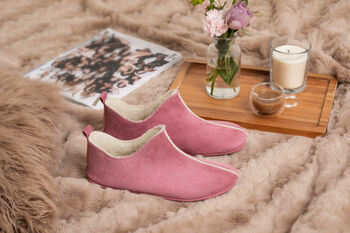 Snugtoes Light Weight Pixie Boot Slippers For Women Pink, 3 of 5