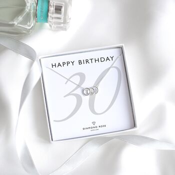 30th Birthday Necklace – Three Rings For Three Decades, 6 of 6