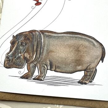 Hippo Happy Valentine's Day Card, 3 of 3