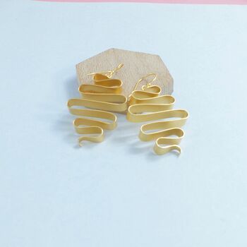 Sterling Silver Tremolo Earrings, 2 of 3