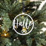 Paw Print Pet Christmas Tree Decoration, thumbnail 2 of 5