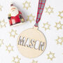 Personalised Name Cut Out Wooden Christmas Decoration, thumbnail 1 of 6