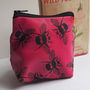 Bee Leather Pouch Purse, thumbnail 4 of 7
