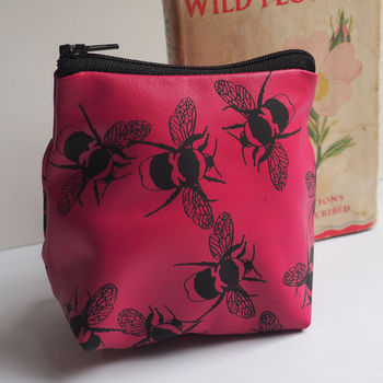 Bee Leather Pouch Purse, 4 of 7