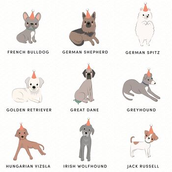 The Dog Lover's A To Z With Personalised Dog Breed Birthday Card, 10 of 12