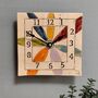 Large Numbers Floral Bright Wall Clock, thumbnail 2 of 6