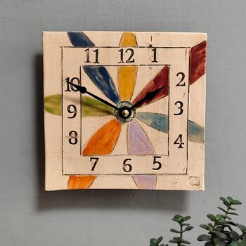 Large Numbers Floral Bright Wall Clock, 2 of 6