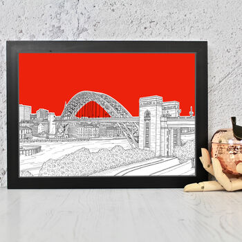 The Tyne Bridge Newcastle Drawing Art Print, 7 of 10