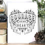 'Courage Dear Heart' Narnia Quote Print, thumbnail 1 of 6