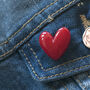 Vivid Red Love Heart Pin On Giftcard, thumbnail 8 of 12