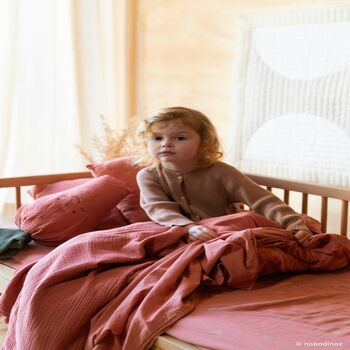 Wabi Sabi Washed Bb Fitted Sheet Blossom Rosewood, 3 of 3
