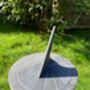 25cm Sundial Garden Sun Dial Slate Round Grey Garden Ornament Clock, thumbnail 2 of 3