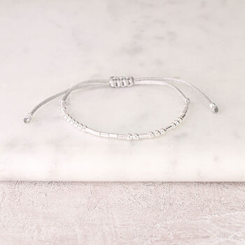 Silver 925 Cancer Support Chemo Finito Morse Code Bracelet, 5 of 7