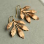 Gold Leaf Earrings, thumbnail 1 of 7