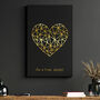 Personalised Metallic Gold Geometric Heart, thumbnail 1 of 6