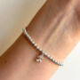 Sterling Silver Cherry Charm Beaded Bracelet, thumbnail 6 of 6