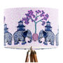 Chinoiserie Elephants, Pink And Blue Lampshade, thumbnail 7 of 9