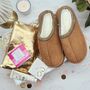 Cosy Self Care Gift For Mum – Slippers, Gold Earrings, Makeup Bag And Hand Cream, thumbnail 10 of 11