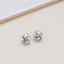 Textured Knot Stud Earrings, thumbnail 2 of 3