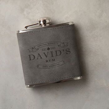 Personalised ‘Special Reserve’ Hipflask For Him, 3 of 4