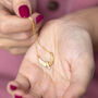 Gold Plated Eagle Positivity Necklace, thumbnail 5 of 9