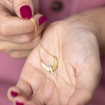 Gold Plated Eagle Positivity Necklace, 5 of 9