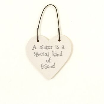 Special Sister Wooden Heart Hanging Sign, 5 of 5