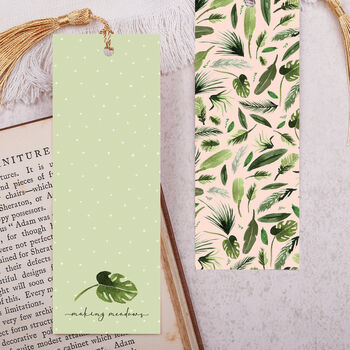 Tropical Palms Bookmark With Coloured Tassel, 2 of 3