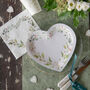Heart Floral Paper Plates X 10, thumbnail 1 of 3
