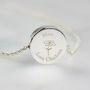 Personalised Silver Tone Flower Disc Necklace, thumbnail 5 of 5