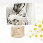 New Baby Personalised Wooden Block Photo Holder, thumbnail 1 of 4