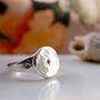 Personalised Textured Birthstone Classic Signet Ring, thumbnail 2 of 12