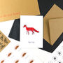 Sylvan Red Fox Greetings Card, thumbnail 2 of 7